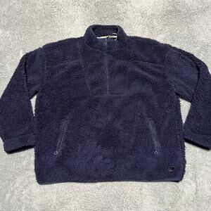 Joules Fleece Jacket Womens 14 Pullover Sweatshirt  Half Zip Blue Fluffy